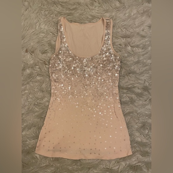 Baby pink sparkly sequin tank top size small - Picture 7 of 10